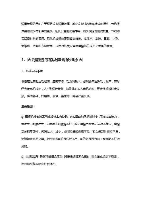 机械设备5大润滑部件损伤原因及解决方案
