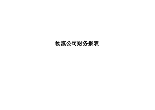 物流公司财务报表手册