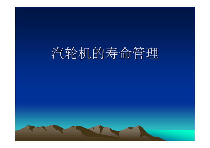 汽轮机的寿命管理