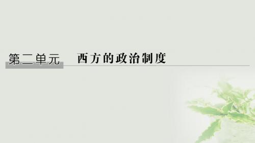2019届高考历史一轮复习第二单元西方的政治制度第3讲古代希腊罗马的政治制度课件