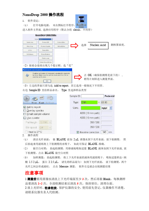 NanoDrop 2000操作流程