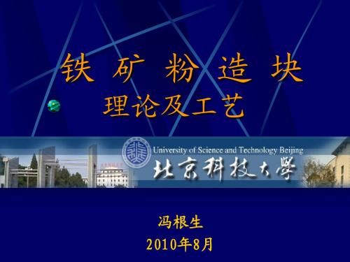 铁矿粉造块理论及工艺