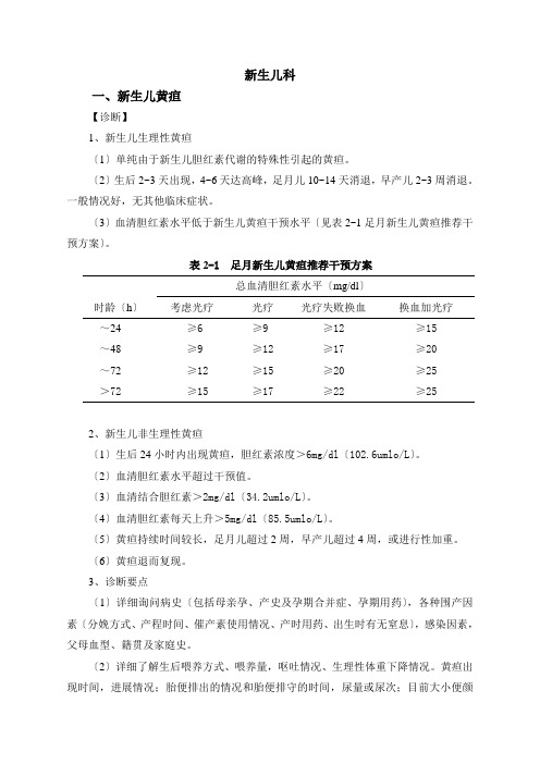 新生儿科(知识讲座)