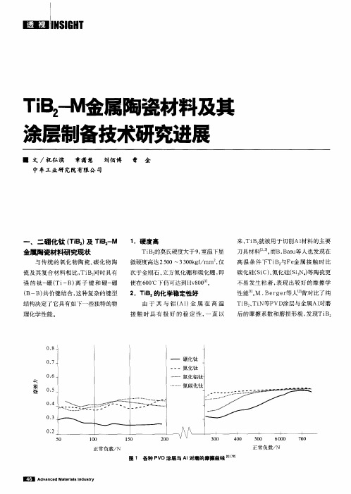 TiB2-M金属陶瓷材料及其涂层制备技术研究进展