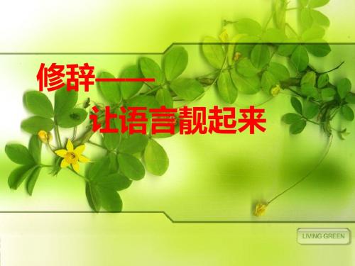 初中作文指导：修辞——让语言靓起来PPT课件