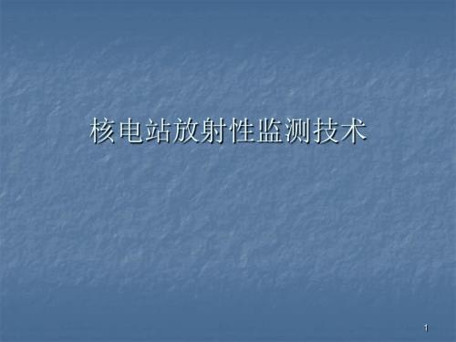 核电站放射性监测技术ppt课件