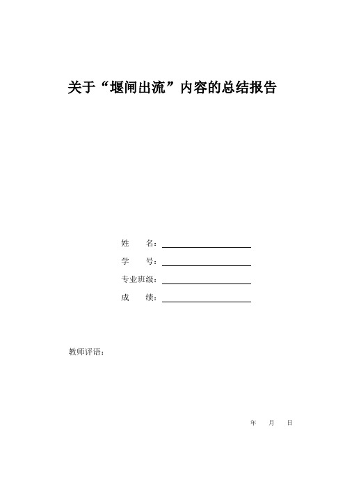 流体力学总结报告