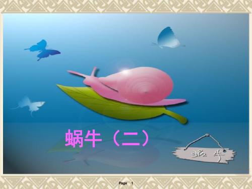 教科版三年级科学上册第三课：《蜗牛(二)》