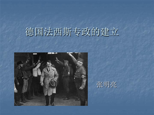 德国法西斯专政的建立PPT 苏教版