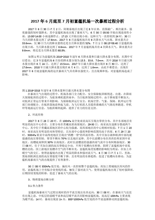 2017年6月底至7月初富蕴机场一次暴雨过程分析