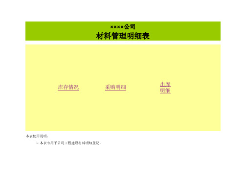 材料进销存表