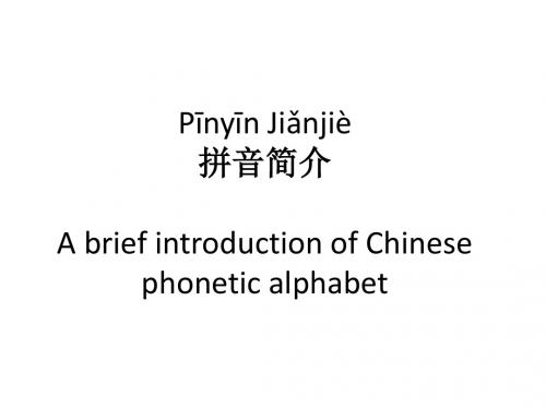 拼音简介