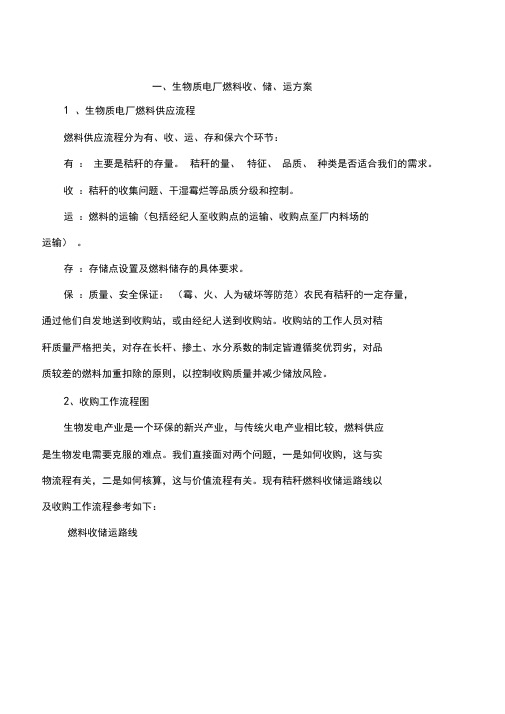 生物质发电厂燃料收、储、运方案