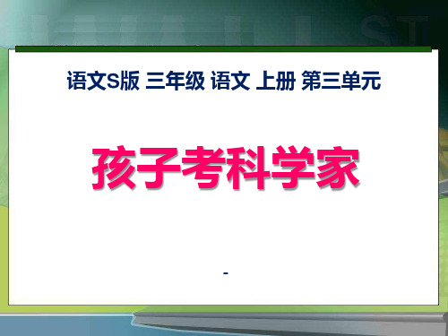 202X语文S版语文三上《孩子考科学家》ppt课件1