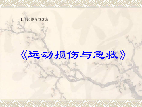 七年级体育与健康《运动损伤与急救》(共12张)PPT课件