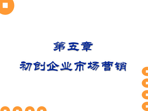 初创企业市场营销 第五章