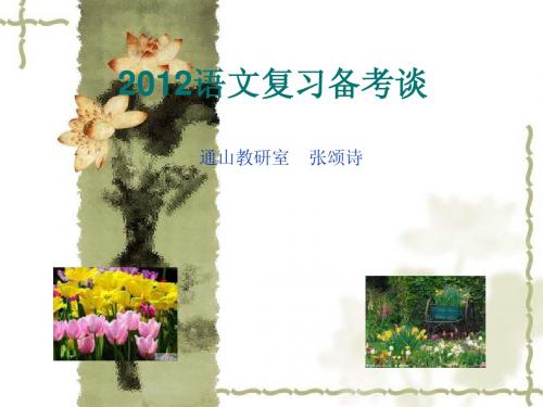 2012年中考语文复习备考方略