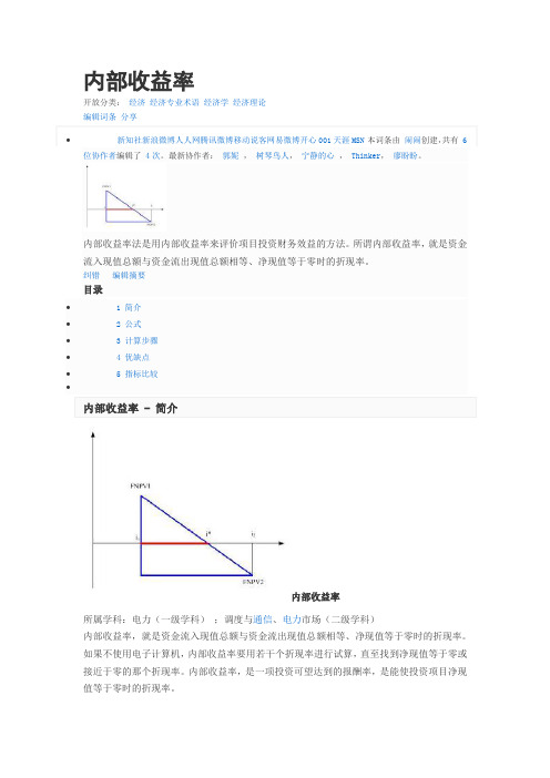 内部收益率