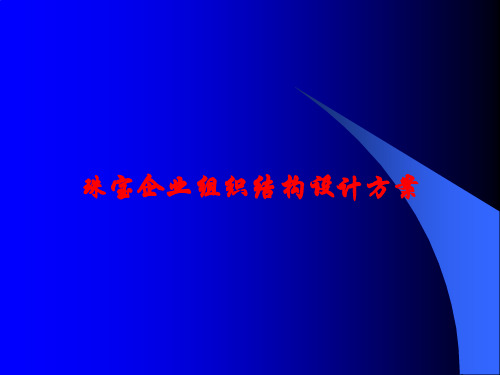 珠宝企业组织结构设计方案课件