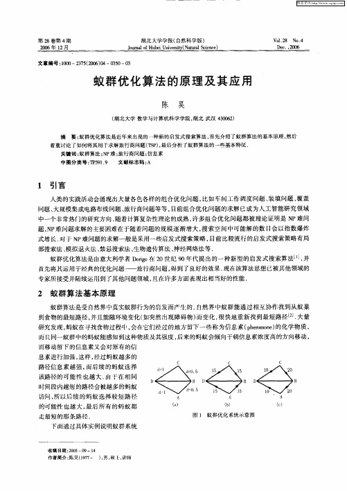 蚁群优化算法的原理及其应用