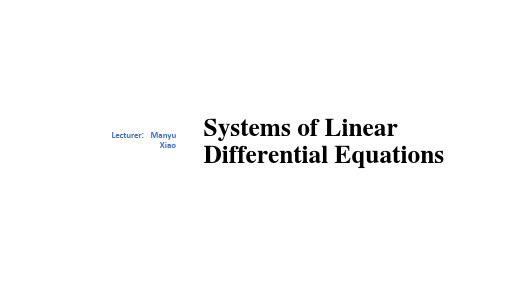 Systems of Linear Differential Equations_updated