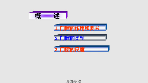 门与窗解析PPT课件