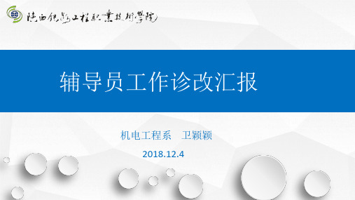 高校辅导员诊改工作汇报 版 