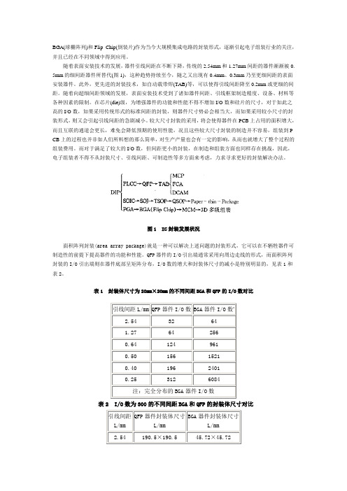 面积阵列封装的BGA和FlipChip