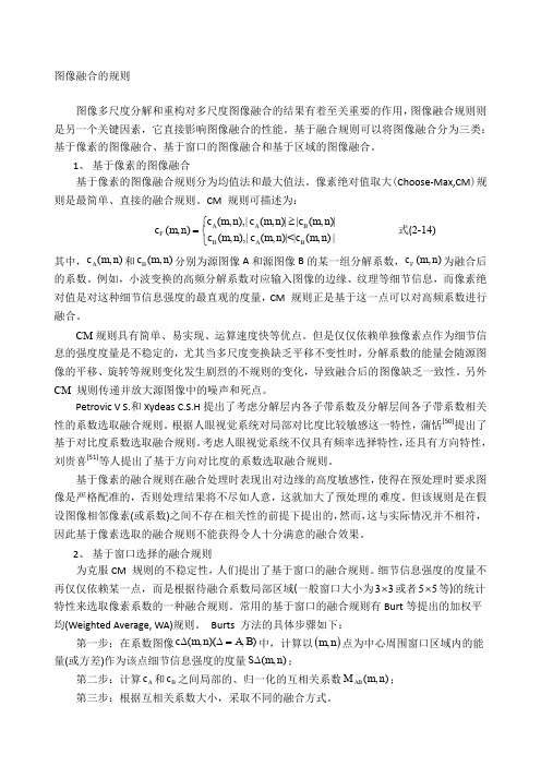 图像融合规则