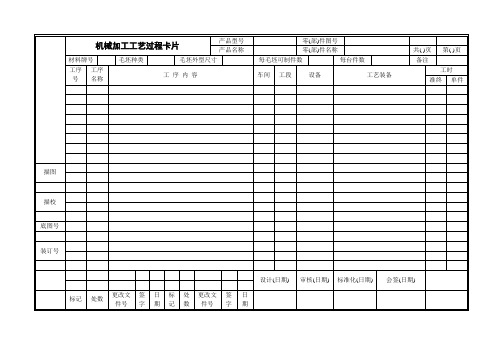 机械加工工艺过程卡片