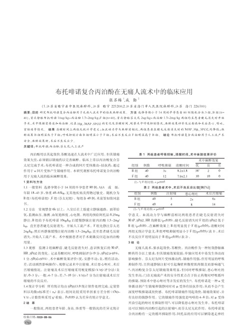 布托啡诺复合丙泊酚在无痛人流术中的临床应用