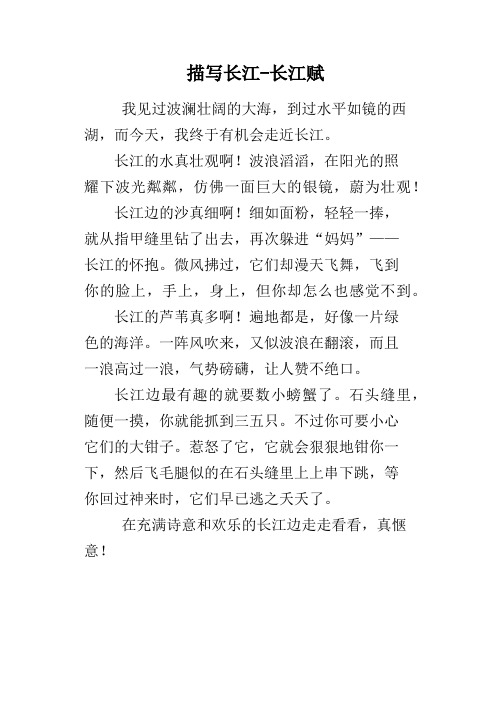 描写长江长江赋