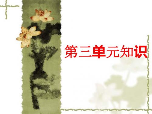 北师大六年级语文下册第三单元知识点