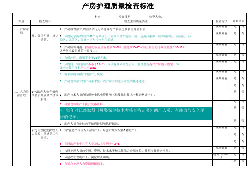 产房质量检查标准ppt课件
