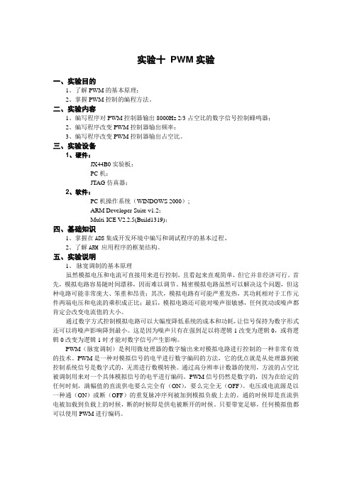 实验10 PWM实验