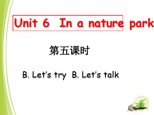 人教版PEP五年级上册英语Unit 6 In a nature park.B. Let’s try 