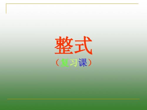 整式复习