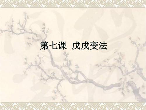 八年级历史上册第7课戊戌变法课件2中华书局版