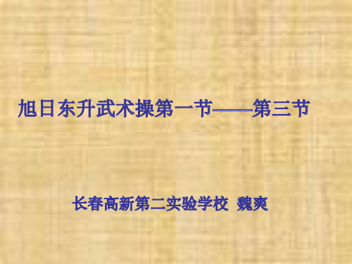 人教版一至二年级体育与健康《1武术健身操《旭日东升》第一~三节》(一等奖课件) (2)