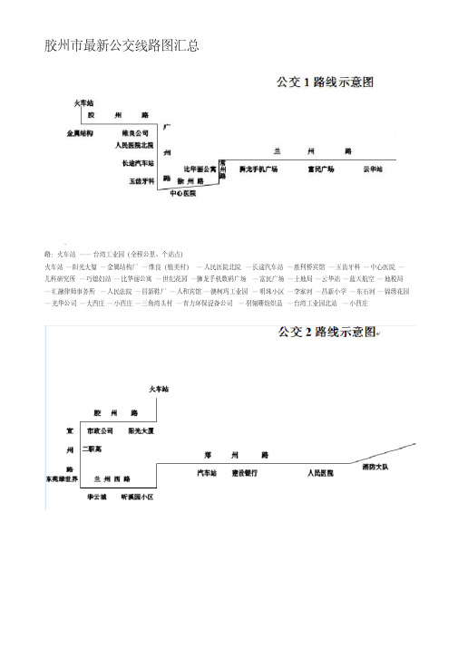 胶州市最新公交线路图汇总