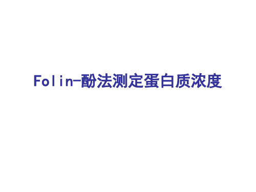 Folin-酚法测定蛋白质浓度