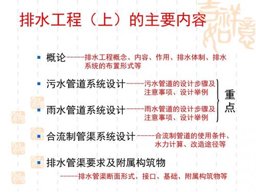 排水工程(上)第一章 排水系统概论