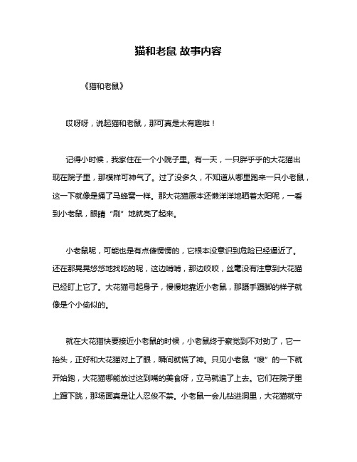 猫和老鼠 故事内容
