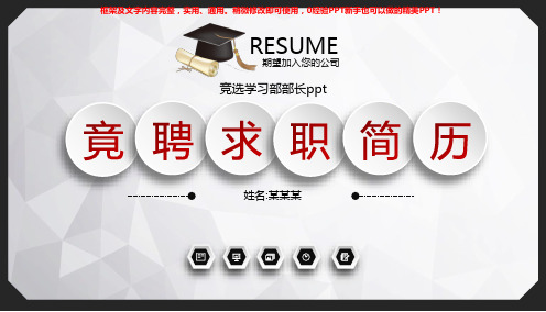 【实用】竞选学习部部长ppt