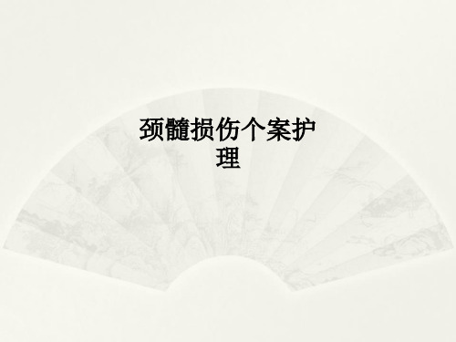 颈髓损伤个案护理PPT课件