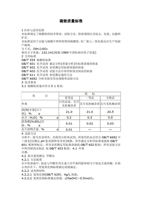 硫酸铵(行标)