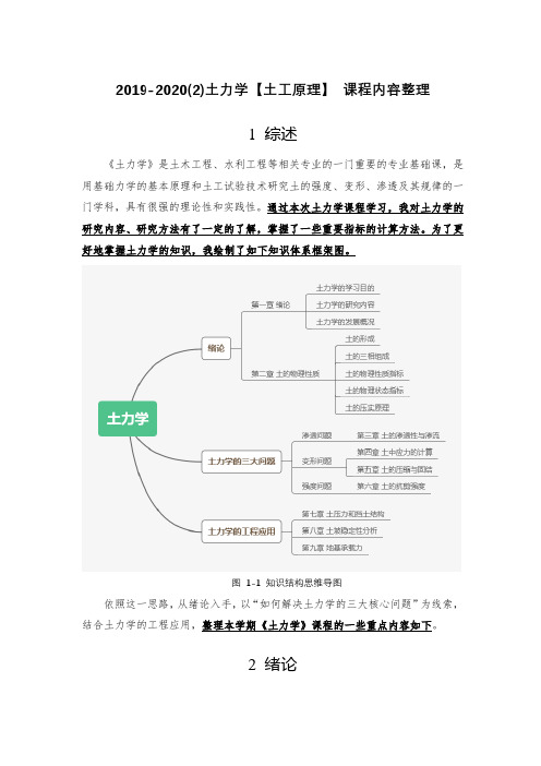 土力学 土工原理 知识点梳理