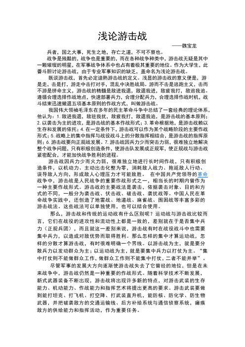 浅论游击战