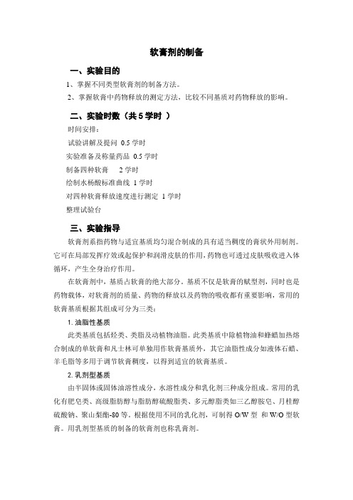 软膏剂的制备