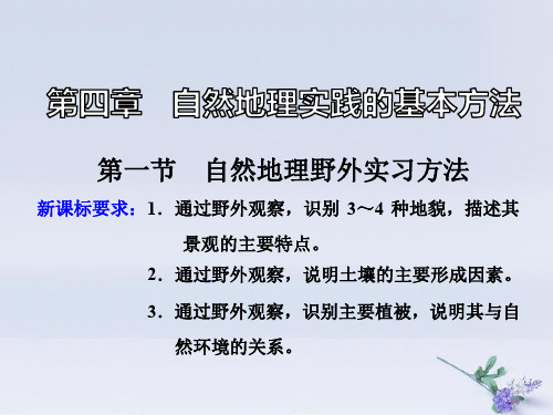 2020学年新教材高中地理第四章自然地理实践的基本方法第一节自然地理野外实习方法课件中图版必修第一册